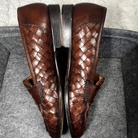 Cole Haan Woven Leather Loafers Size 9D Rich Brown Color - Picture 3 of 5